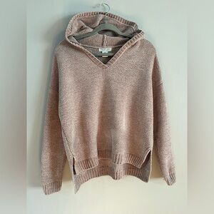 Rachel Zoe Tan Knit Hooded Sweater Womens Size Medium